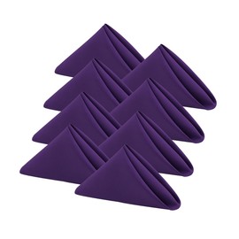 Purple Cloth Napkins, Set of 8,Washable,Iron Free (Violet)