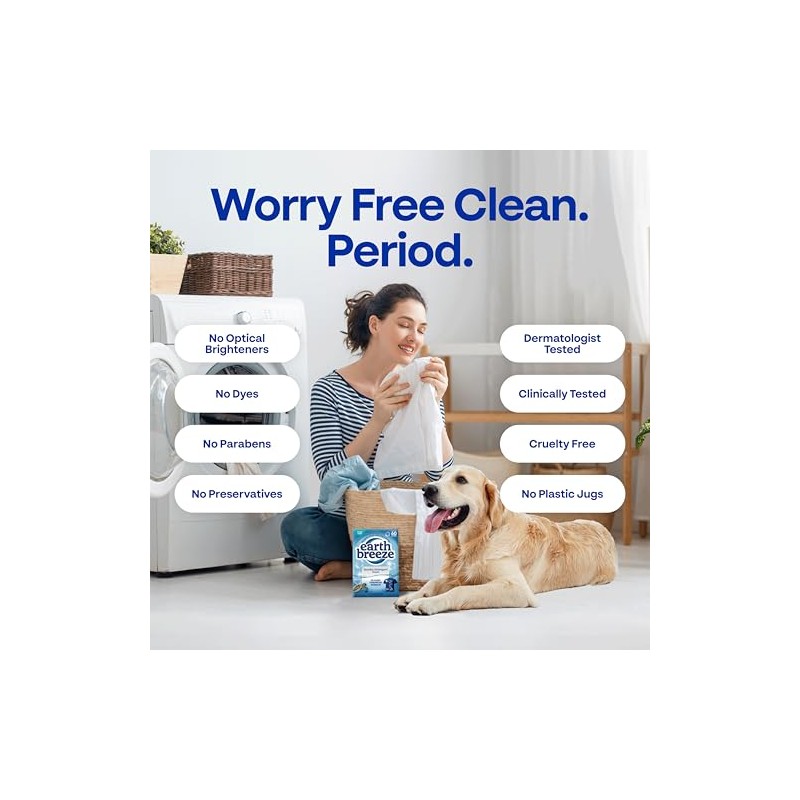 Earth Breeze Laundry Detergent Sheets River Rain - 60 Loads