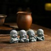 Fovasen 4PCS Laughing Buddha Statue for Good Luck & Feng