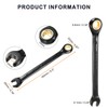 HARFINGTON 4Pcs Ratcheting Wrench 10mm Metric Open End Wrench 72-Teeth