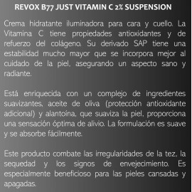 Revox B77 Suspensión Facial Vitamina C 2% · Hidratante Crema
