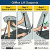 Qty(2) QiMox Rear Window Glass Lift Supports Shock Struts Compatible