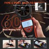 GOYERRNES Handheld Anemometer for Wind Speed Temp Humidity, Digital Rechargeable