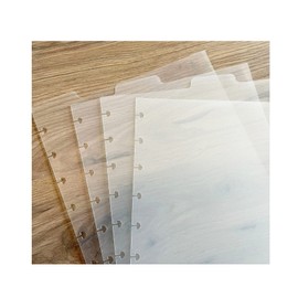 11-Disc Dashboard Semi-Transparent Blank Top Index Dividers, Fits 11-disc Discbound Planners (8.5x11 inches), such as Circa Letter, Arc by Staples, TUL Letter