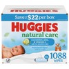 Huggies Natural Care Baby Wipes 1088 Ct Cucumber Green Tea
