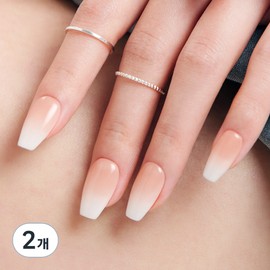 Dashing Diva Magic Press Creamy Blush Nail Tips, Nude Beige, 2 Pieces / 데싱디바 매직프레스 크리미 블러쉬 네일팁, 누드베이지, 2개