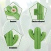 CAIRIAC Ceramic Cabinet Green Drawer Knobs, Cactus Shaped Dresser Cute