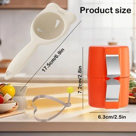 5pcs Egg Shell Opener and Cracker Tool, Stainless Steel Egg Opener with Egg-Shaped Groove Design, Compact and Durable for Home Kitchen and Outdoor Use