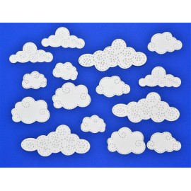 Unbranded 15 Clouds Embossed Cardstock Paper Die Cut Embellishment Scrapbook Cardmaking
