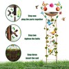 Bird Bath with Trellis for Climbing Plants Outside,Metal Antique Butterfly