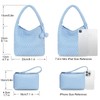 DSGUTWO Woven Top Handle Handbag for Women, Small Hobo Bag