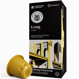 BREWKLYN COFFEE for Nespresso Original Machine 100 pods Certified Genuine Espresso Long Blend Pods Compatible with Nespresso Original