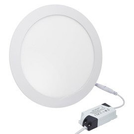 Recessed LED Ceiling Panel Light Round 20w Cool White 6500k 240mm x 240mm, Cut Out 225mm Long Life Span 20WR65K