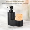 Shinowa Dish Soap Dispenser with Sponge Holder, Refillable Kitchen Dish