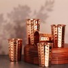 ANCIENTIMPEX Set of 6 Pure Copper Hammered Tumblers, 350ml Capacity