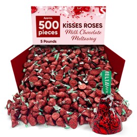 Hershys Kisses Meltaway Individually Wrapped Chocolate Candy - 5 Pounds Approx 500 Chocolate Candy Milk Chocolates Meltaways Candy - Snack for Adults & Kids, Ideal For Chocolate Gift Box & Gift Basket - Bulk Chocolate For Pinata Stuffers