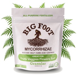 Big Foot Mycorrhizae - Double Your Plant Size – Easy to Use – Made in USA – Treats 30 Plants (7,500 mycorrhizal Spores)