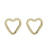 munkees, 2 x Mini Heart Carabiner Key Ring Gold 3222
