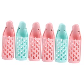 IWOWHERO 2sets Manual Hair Curlers Styling Tools Hairdressing Tool Hair Bang Rollers Curlers 3pcs*2 Random Color