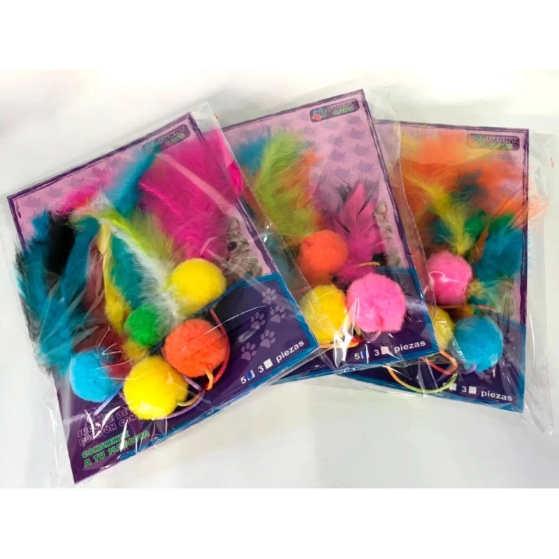 Juguete Colgante Con Plumas Para Gato (Usado)