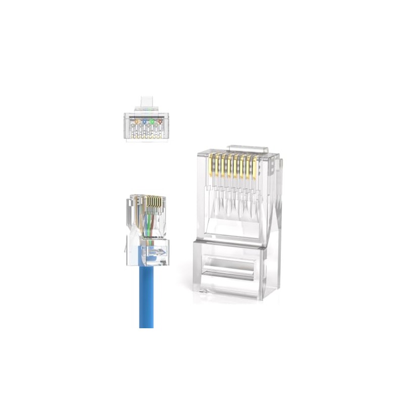 CableCreation Conectores Cat6 RJ45, paquete de 100 extremos Cat6 RJ45,