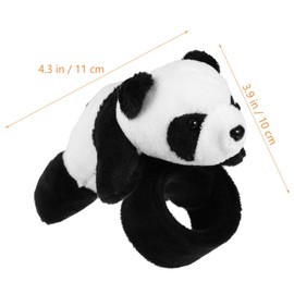 Abaodam Animal Slap Bracelet Panda Slap Bracelet Plush Panda Stuffed Animal Hugger Snap Wrist Band for Kids Birthday Party