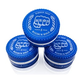 3 x Aqua Wax Barber Shop Bros Hair Wax (Red)