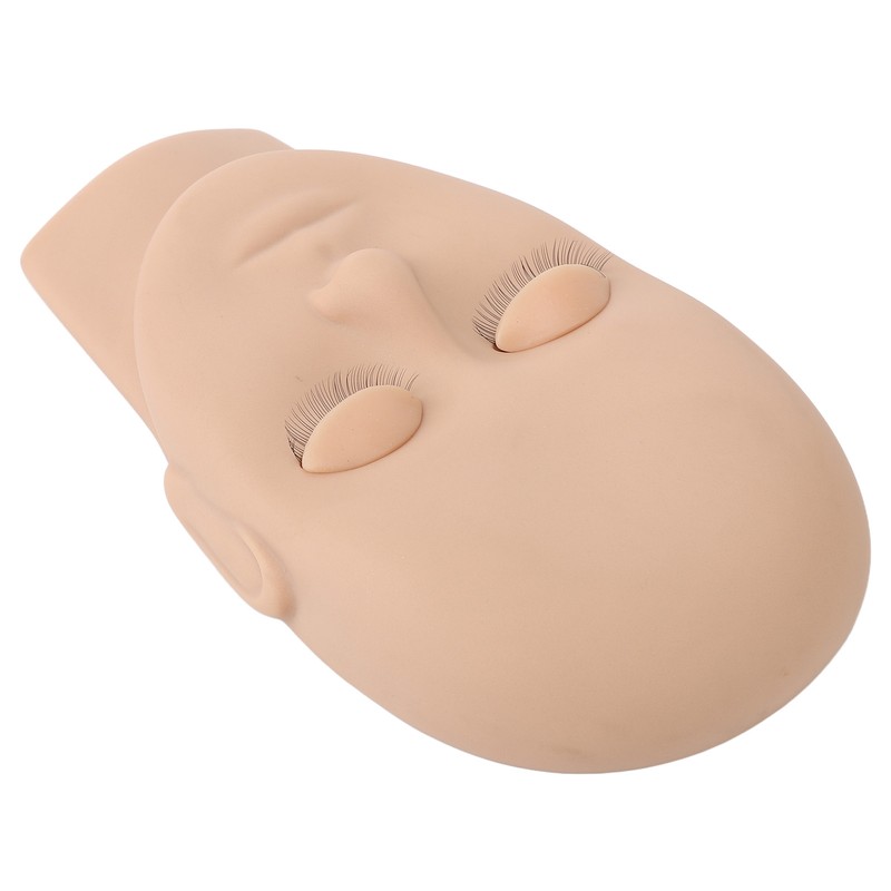 Lash Mannequin Head Reusable Soft Touch Rubber Replaced Eyelids Mannequin