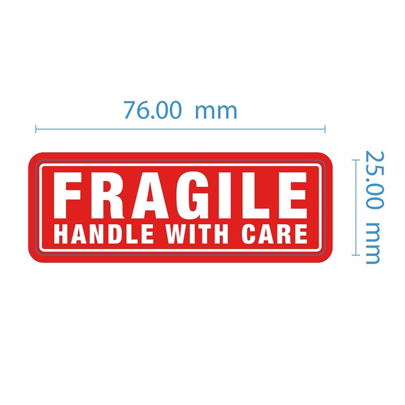 Wrayson Fragile Labels - Handle with Care - Semi Gloss