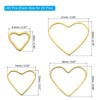 PATIKIL 80Pcs Open Bezel, 4 Sizes Heart Resin Bezels Charm