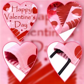 Chuangdi Garden Flag 12 x 18 Inch Decorative Valentine Day Heart Garden Flag with 1 Rubber Stopper and 1 Clear Anti-Wind Clip (Color 1)