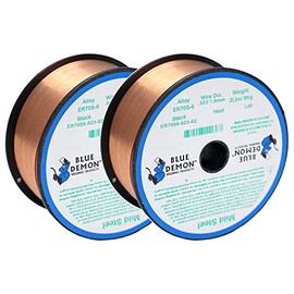 Blue Demon ER70S6 X .023 X 2 LB X 2 Pack MIG/GMAW Carbon Steel Welding Wire, All Position, Low Spatter, Formulated to Provide Porosity-Free, X-Ray Quality Welds