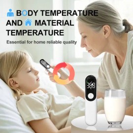 Pulsovital Termómetro Digital Infrarriojo De Alta Precisión Con Pantalla Led Para Frente,oreja Y Cuerpo,color Blanco
