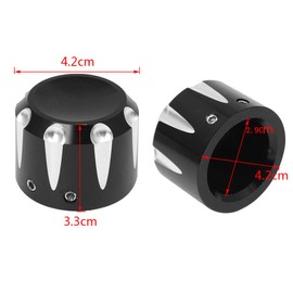 AQIMY Motorcycle Front Axle Slider Aluminum CNC Shallow Cut 2008-2017 Harley Touring Street Glide Models Axle Cap Cover Black