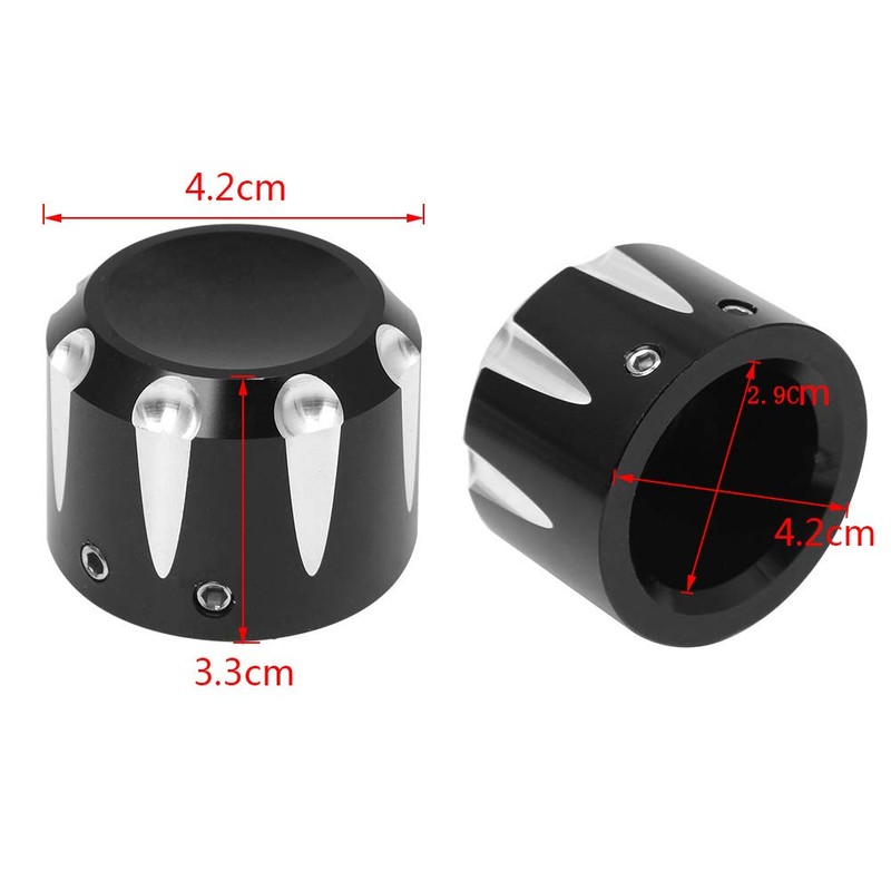 AQIMY Motorcycle Front Axle Slider Aluminum CNC Shallow Cut 2008-2017