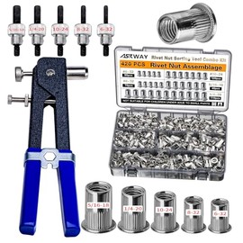 ASKWAY SAE Rivet Nut Tool 420pcs Imperial Carbon Steel Rivet Nut Tool Kit