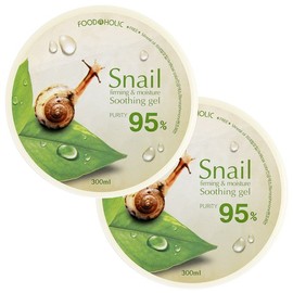 Food Aholic (1+1) Food A Holic Elasticity & Moisture Snail Soothing Gel 300ml / Snail Mucin Soothing Gel Moisturizing Firming Cream / (1+1)푸드어홀릭 탄력 앤 수분 스네일 수딩젤 300ml /달팽이뮤신 수딩겔 보습 탄력크림