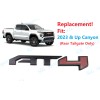 GMC 1PC Matte Black Red Rear Tailgate AT4 Emblem Badge