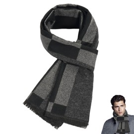 XNIVUIS Men's Scarf, Soft Warm Winter Scarf, Men's Classic and Elegant Plaid Scarves, Tartan Knitted Scarf for Men, Warm Autumn Winter Scarf, Winter Scarf, Knitted Scarf, Soft Warm, 1 piece.