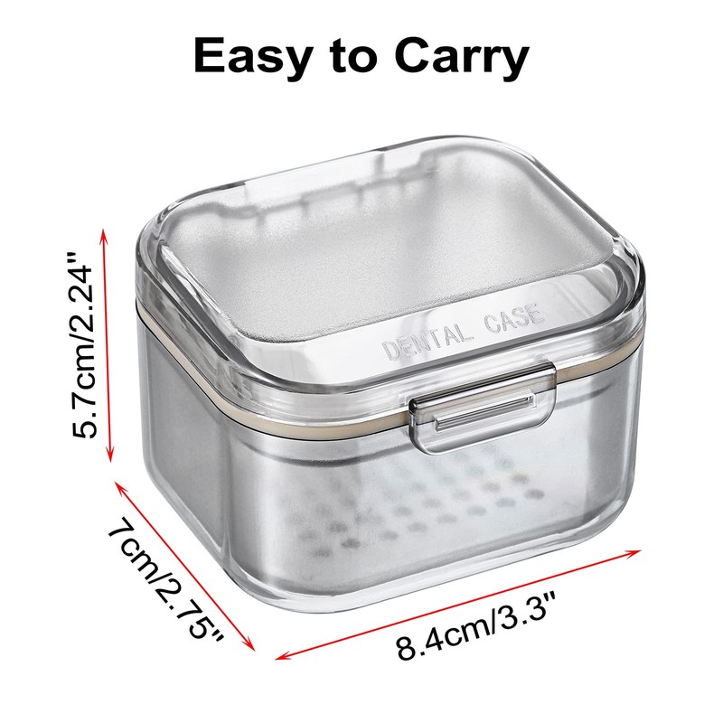 SUMTree Dental Container Case Orthodontic Denture Storage Box Retainer Container