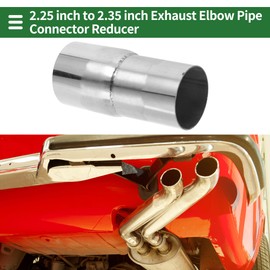 Motoforti 2.25" OD to 2.35" OD Mandrel Exhaust Pipe Adapter Concentric Reducer Car Exhaust Pipe Tubing Piping Adapter 5inch/127mm Length T304 Stainless Steel Silver Tone 2 Pcs