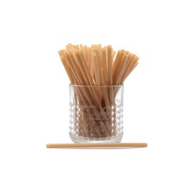 100% Biodegradable and Compostable Plant Fibre Straws, Eco-Friendly, Tasteless, Pleasant Texture, Resistant up to 90°C, Ideal for Hot and Cold Drinks (1000, 6mm x 140mm)