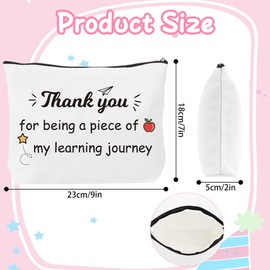 Thank You Teacher Gifts for Women,Best Christmas Leaving Appreciation Gifts for Teachers Presents Ideas,Special Retirement End of Term Thankyou Makeup Bag Birthday Gift for Teacher End of The Year