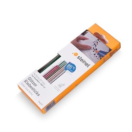 Steinel Low Temperature Glue Sticks Glitter Colourful 85° Hot Glue Sticks 7 mm Pack of 16 Hot Glue Cartridges for Glue Gun GlueMatic 1007-LT Multi-Coloured