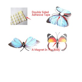 VKI® Butterflies Wall Stickers, 3D Butterflies DIY Wall Home Decoration Baby Room, 12 Pieces