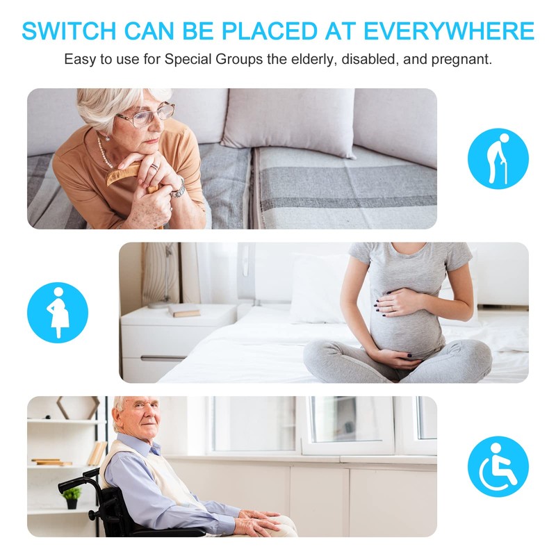 NineLeaf Wireless Light Switch and Reciever Kit, Wireless Switch Remote,