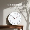 Mosewa Wall Clock Battery Operated 8 Inch White Silent Non