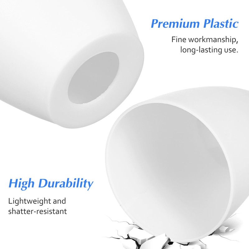 SEWACC 2pcs Plastic Lamp Shade Replacement E14 Lampshade Cover White