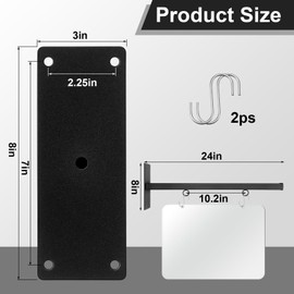 Otoolling 24" Modern Clean Simple Design Hanging Sign Bracket Mounting Arms Sign Hanger for Home Office Classroom