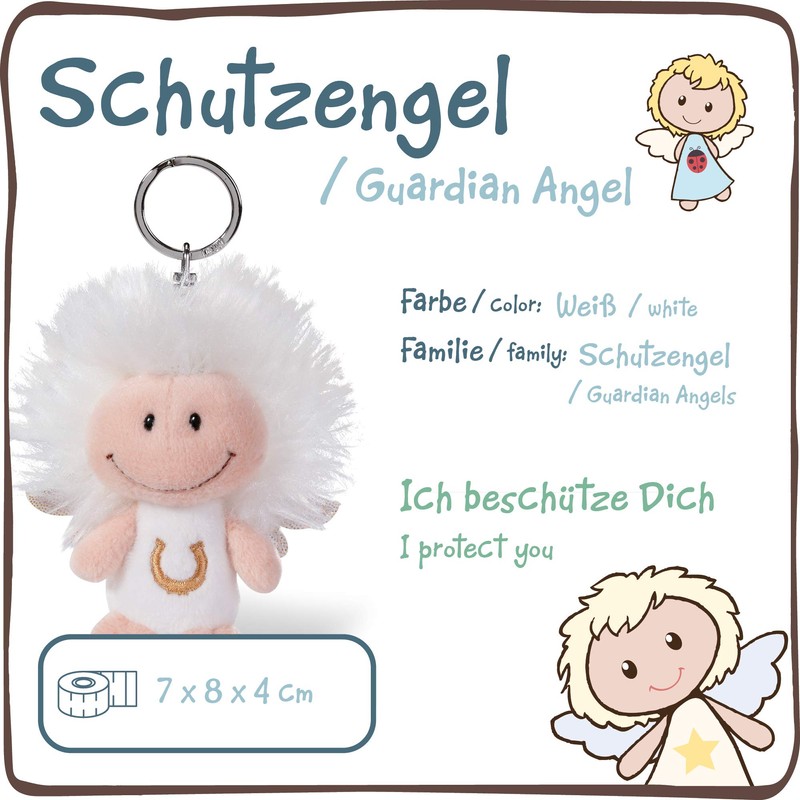 NICI Guardian Angel Keyring 7 cm, Lucky Charm Angel